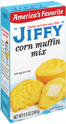 image of Jiffy brand cornbread mix.